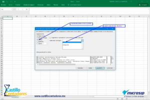 manual microsip. abrir texto en excel. paso 4