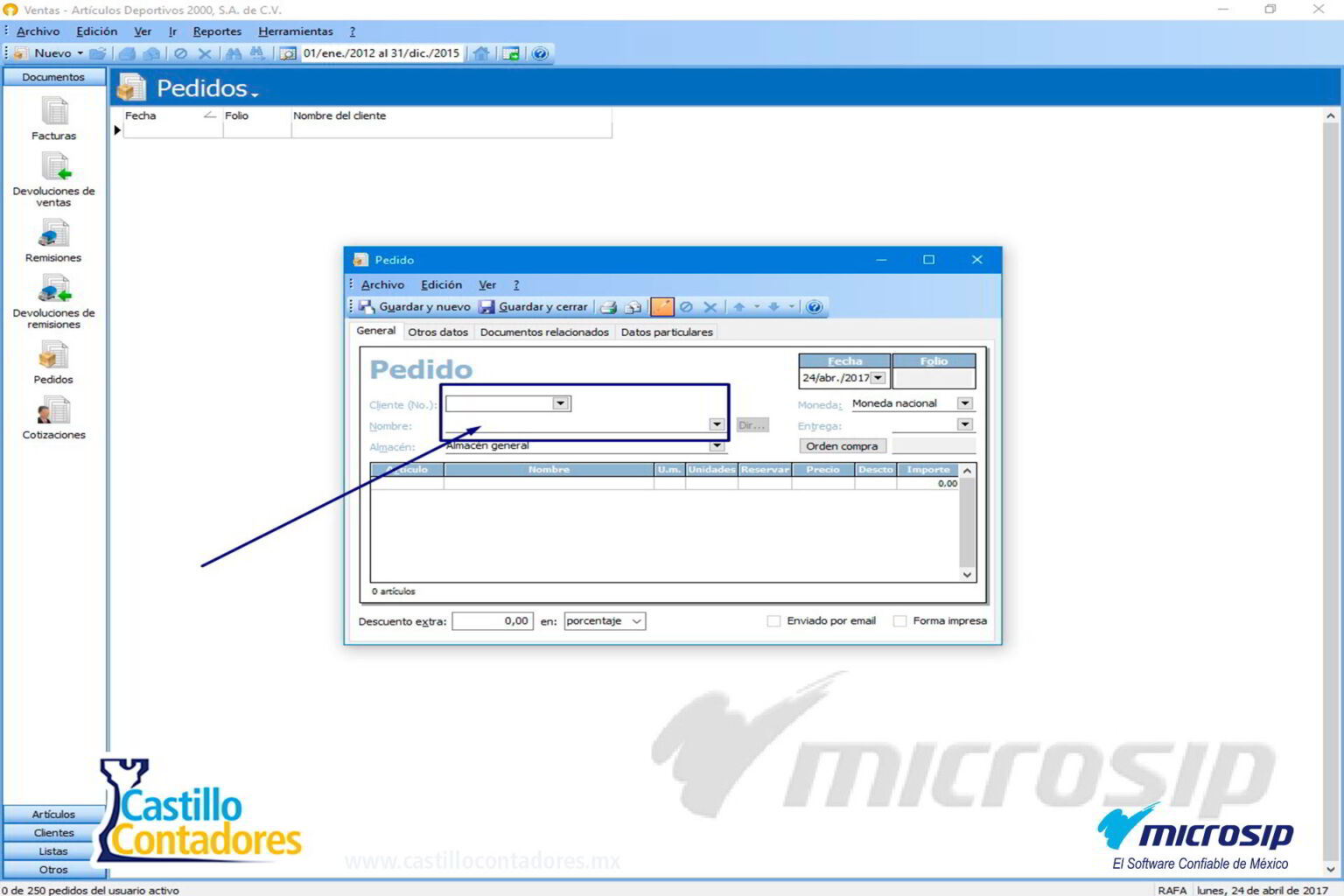 Manual Microsip C Mo Hacer Un Pedido En Sistema Microsip