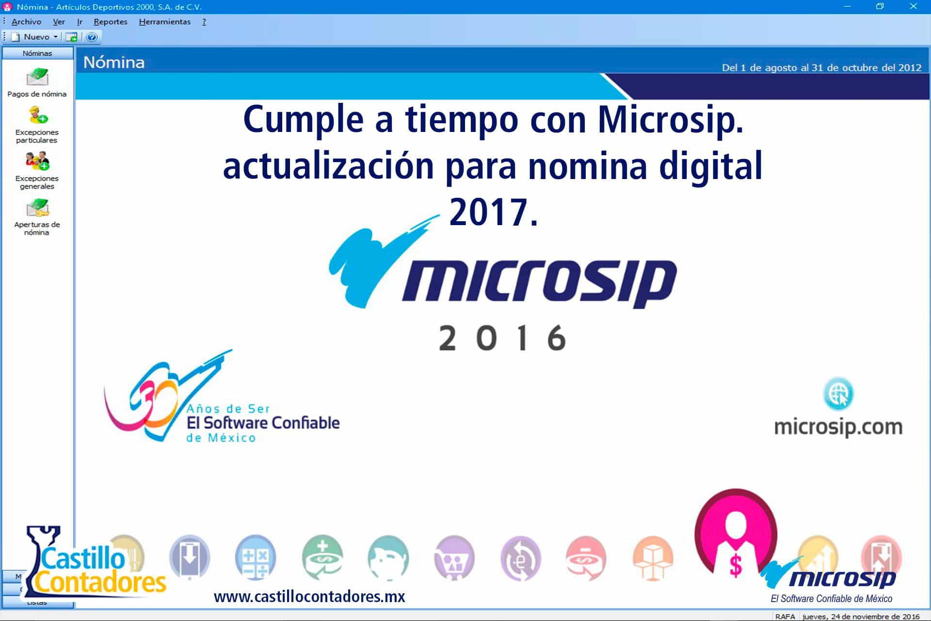 actualización para nómina digital 2017.