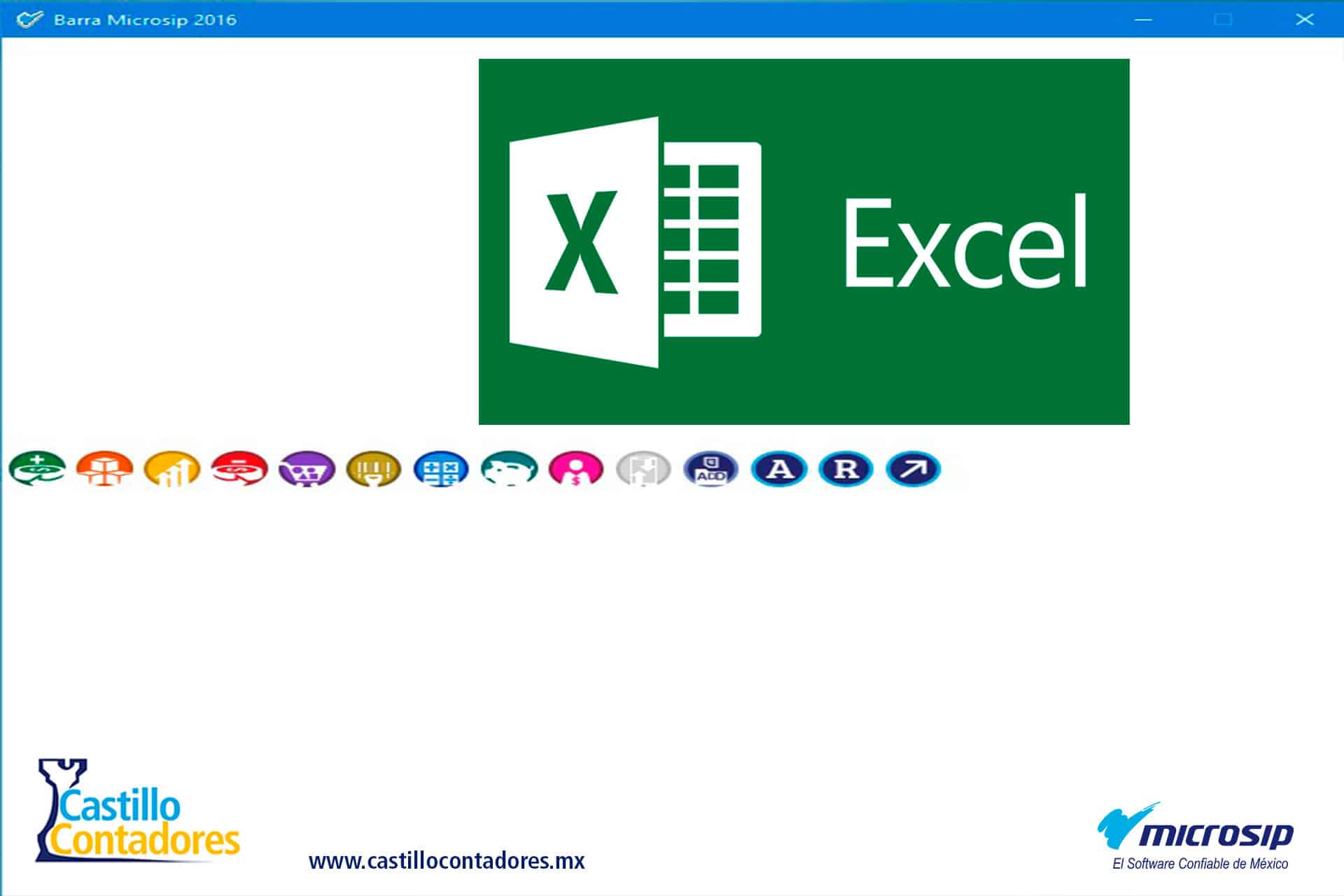 manual microsip. abrir archivo exportación en excel. Castillo Contadores