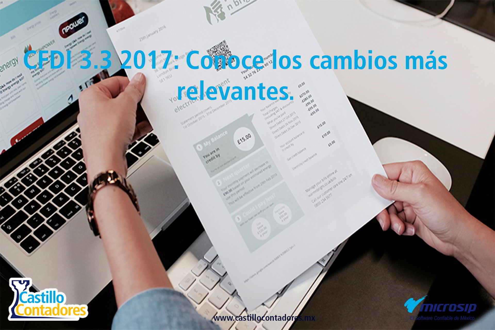 CFDI 3.3 Los cambios mas relevantes 2017. Castillo Contadores. Microsip.