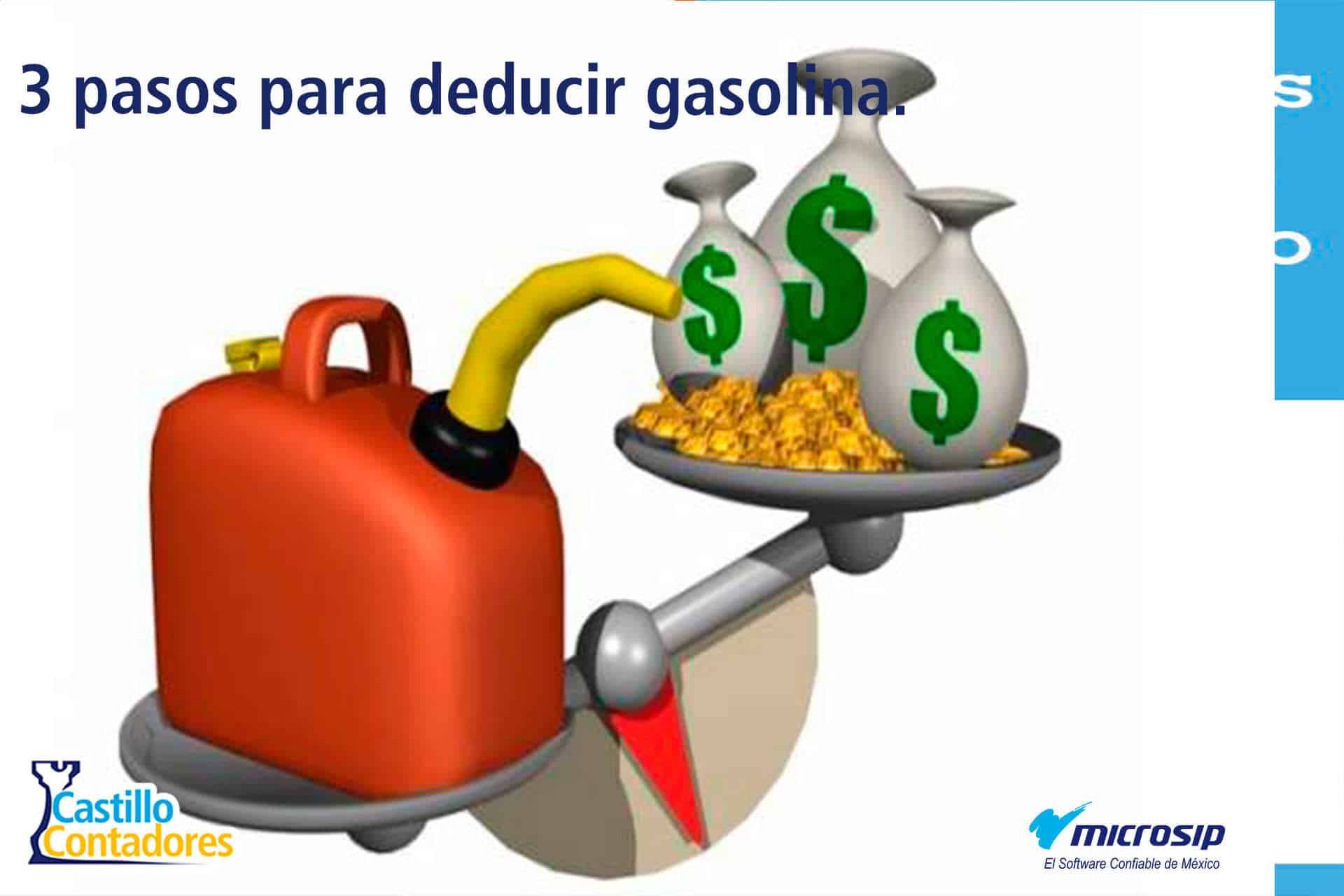 3 pasos para deducir gasolina.