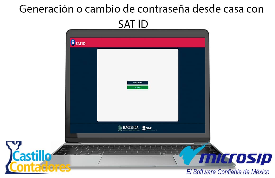 Cómo crear o hacer cambio de contraseña desde casa con SAT ID